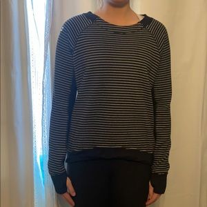 Lululemon stripped sweatshirt.